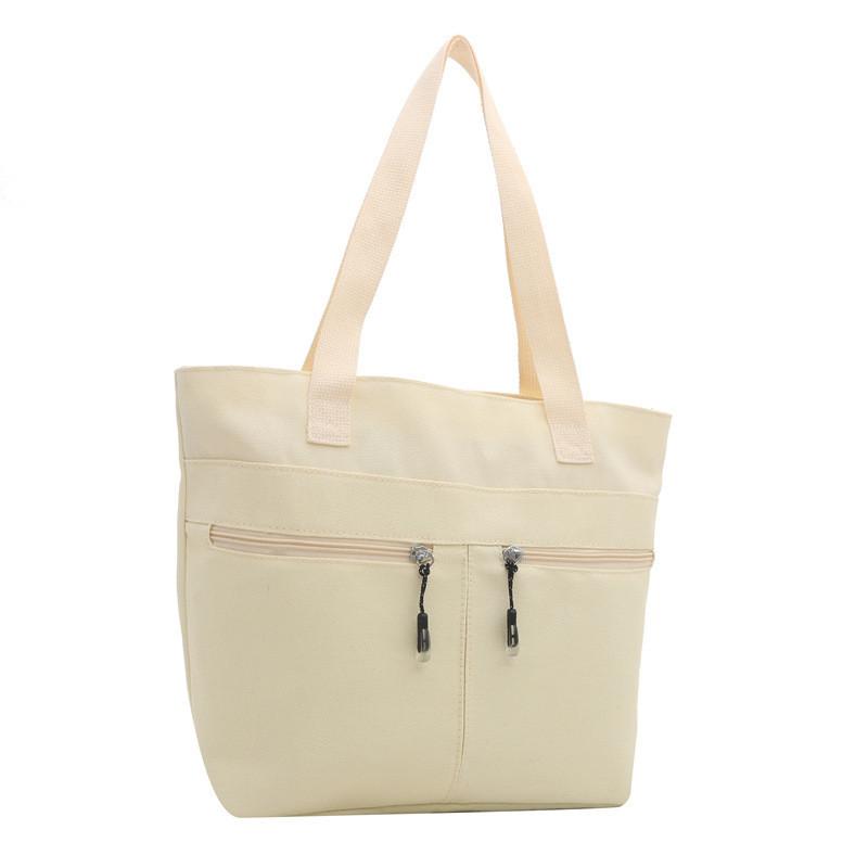 

Модная холщовая сумка-тоут большой вместимости женская 2024 весна новая сумка через плечо уличный стиль трендовая бежевый