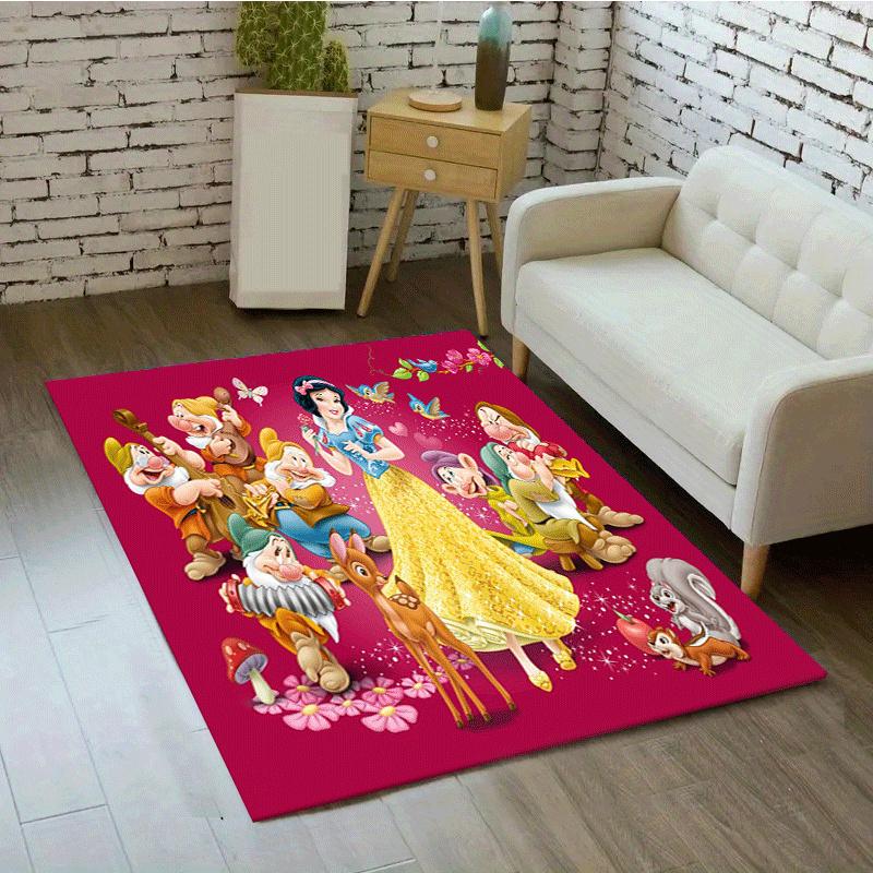 1pc Snow White Pattern Area Rug Soft Flannel Floor Mat for Living Room,Office,Bedroom and Carpet,Sofa Coffee Table Floor Mat