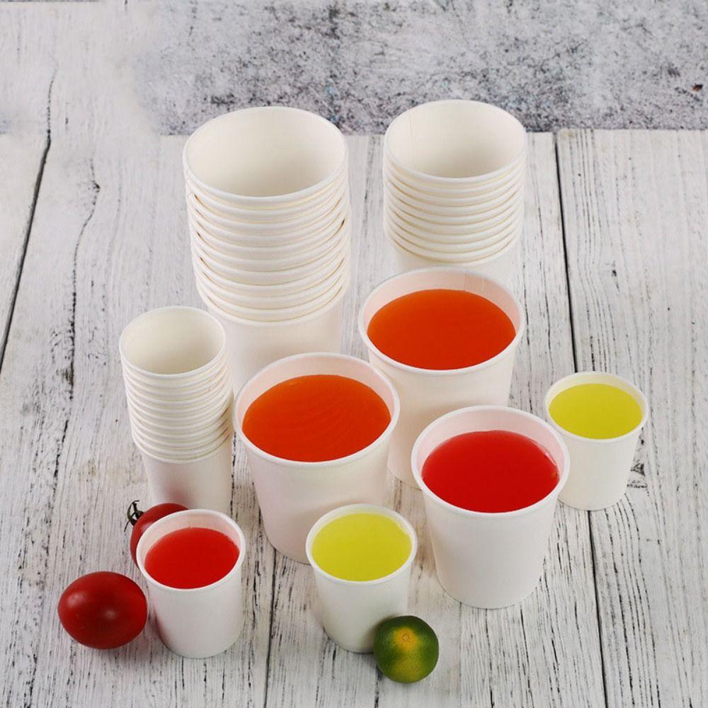 200Pcs Multisize Tasting Cup 30/60/120/200ml Paper Coffee Cup Paper Cup Set Office Use