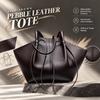 Women's Wing Shaped Tote Bag Large Capacity Litchi Pattern PU Leather Shoulder Bag Luxury Work Handbag