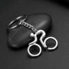 1pcs/2pcs Sport Man Keychain Metal Bicycle Bike Cycling Riding Keyring  Key Chains Hanging Accessories