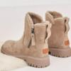 Damen 2022 Martin-Stiefel mit dicker Sohle: Mit Leder und Fell gefüttert für Winterwärme