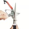 Double-sided Knife Sharpener for Kitchen, Flat & Curved Blade Whetstone with Easy Grip Handle, Home Sharpening Machine Tool