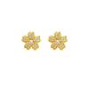 Vietnamese Zircon Star Flower Stud Earrings - Light Luxury Style with Long-lasting Color Retention