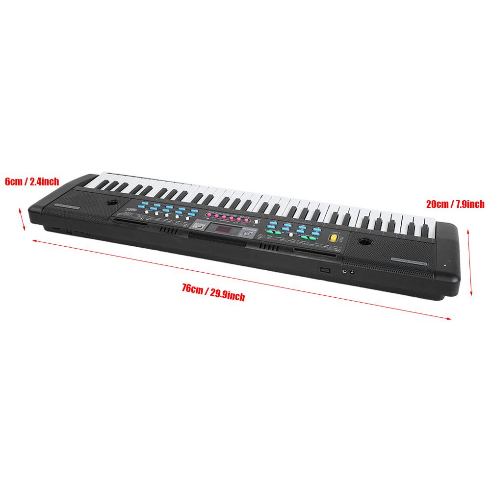 61 Keys Electronic Organ Portable Digital Music Keyboard with Microphone Kids Toy