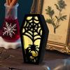 Coffin Silicone Mold Spooky Lamp Shade Mold for Resin Halloween Casting Lampshade Handcraft for Dining Table Bathroom Study