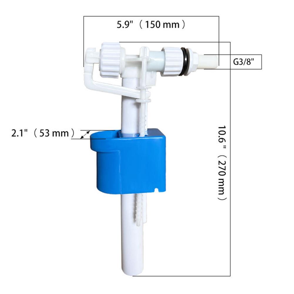 Water Tank Injection Valve Toilet Accessory G3/8 Side Inlet Valve Threaded Connector For Inlet Valve Bathroom Toilet Accessories