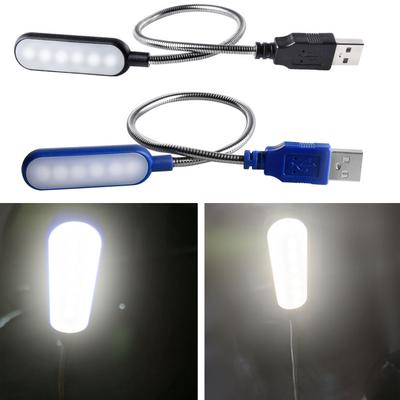 Portable USB LED Mini Book Light Reading Light Table Lamp Flexible 6leds USB Lamp for Power Bank Laptop Notebook PC Computer Light  Jewelry Accessory