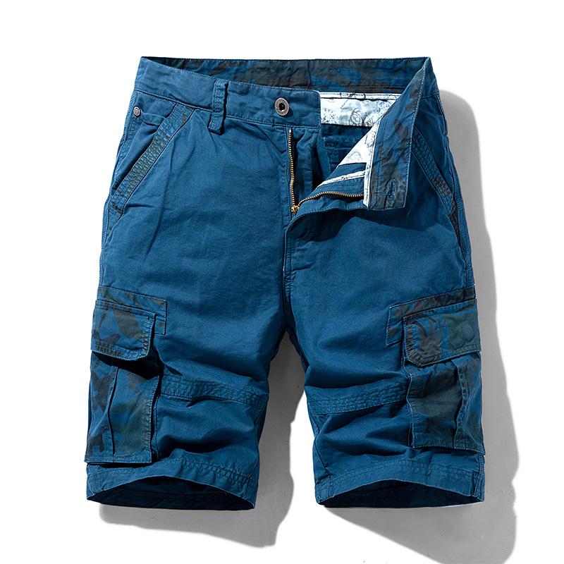 

JAYSCE Мужские модные шорты Хлопковые повседневные летние рабочие армейские брюки Классические короткие брюки-карго большого размера Летние пляжные брюки