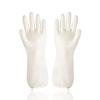 Rubber gloves for women's work thicker durable longer clean waterproof laundry kitchen dishwashing gloves household velvet