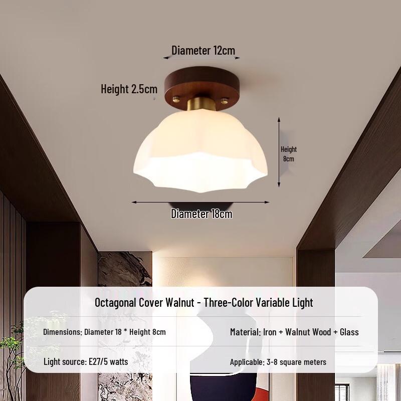 NuFeng Vintage Rechargeable 3-Color Ceiling Light