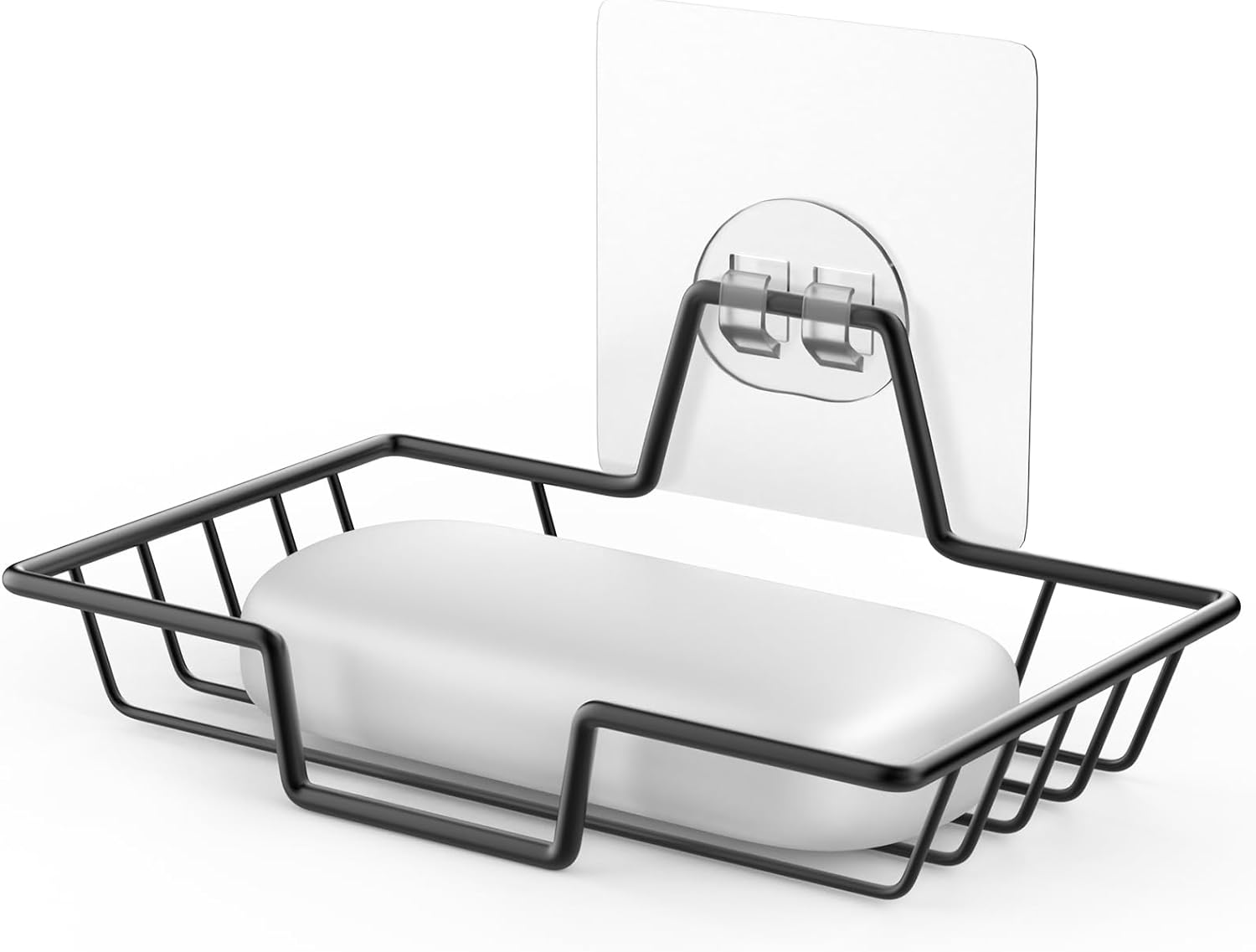 

Soap Dish Holder, 304 Rustproof Stainless Steel Soap Holder, Wall Mounted Soap Dish for Kitchen Sponge Holder, Bathroom, Black чёрный