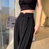 Neue chinesische Stil High-Waist Knopf Anzughose für Damen Im Frühling Neues Design Freizeithose Vielseitig und Schlank Chinesischer Stil Weitbeinige Hose