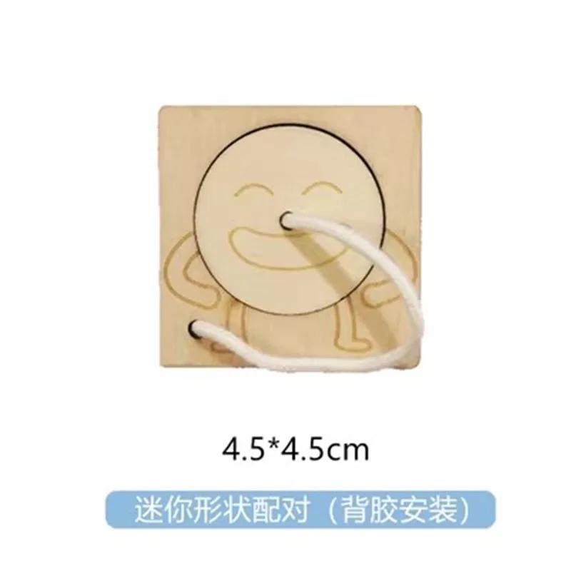 New DIY Montessori Busy Board Wooden Accessories Gear Hand Wheel Alarm Clock Animal Mirror Educational toys For Children Gifts