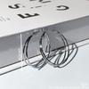 Sterling Double Layer Hoop Earrings Women Minimalist Round Circle Studs Elegant Lightweight Fashion Jewelry