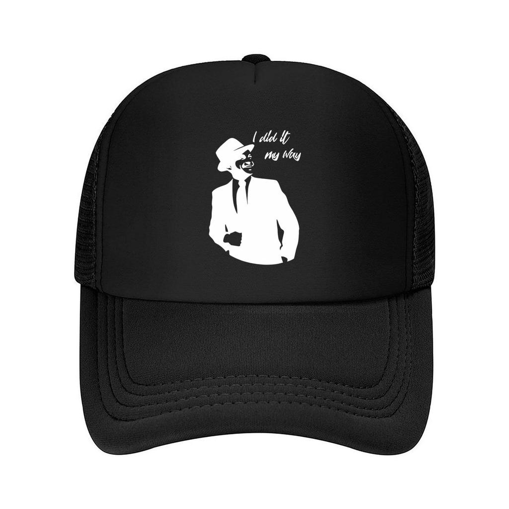 “Gentleman Silhouette Fashion, Retro Art Design” Mesh Baseball Cap