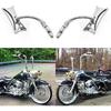 Motorcycle Mirrors Chrome, M10 Motorbike Rear View Mirror Side Accessories Irregular Shape Compatible With Harley Sportster  Iron 883 Road King