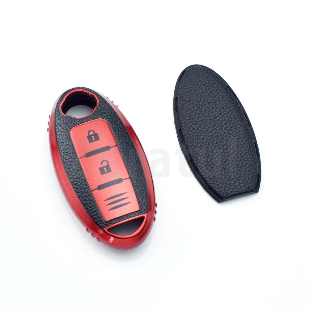 3 Buttons Tpu Leather Shell Fob Holder Keyless Car Remote Key Case Cover For Nissan Rouge Maxima Altima Sentra Murano Qashqai