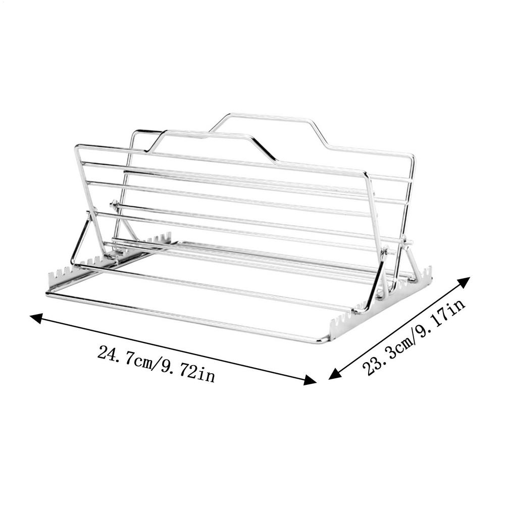 Roasting Pan Rack Stainless Steel Foldable Roasting Rack Versatile Oven Grill Rack BBQ Rib Rack Grilling Roasting Rack tools