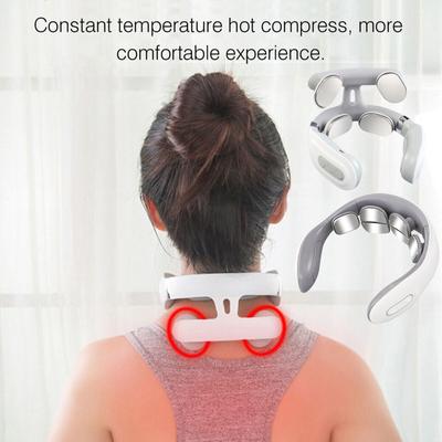 Electric Neck Massager With Heat For Pain Relief 10 Modes  Intensities Intelligent Massager Cordless Gifts For Men Women