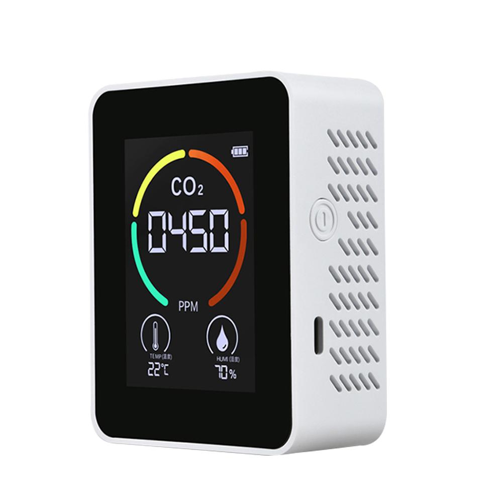 3 In 1 Carbon Dioxide Detector Semiconductor Sensor Carbon Dioxide Sensor Portable Color Screen Gas Detector Analysis Instrument
