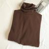 Women's Long Sleeved T-shirt with High Collar Velvet Base