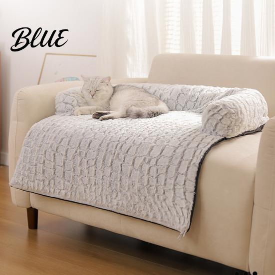 Easy-to-wash Dog Furniture with Anti-Slip Calming Plush Bed Pet Option Couch Thermal Cat Easy-to-clean Bottom