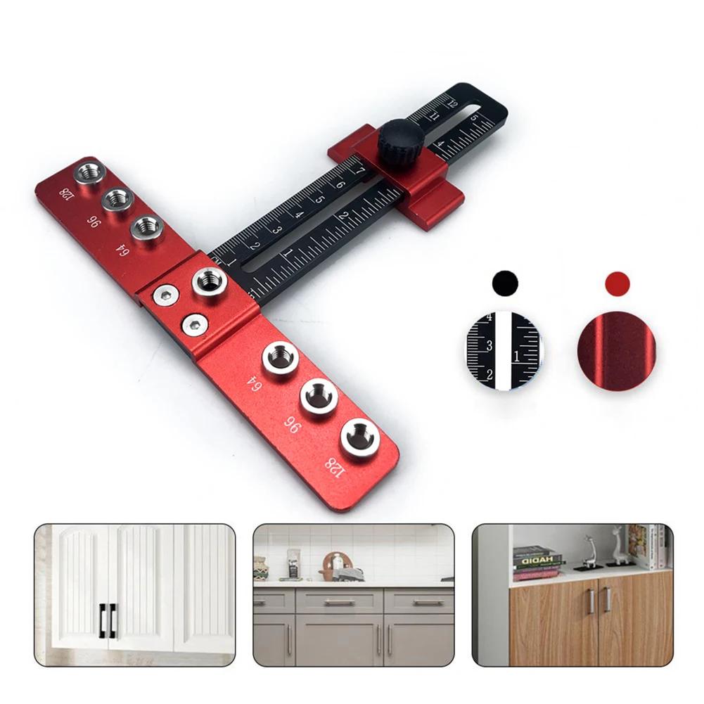 Woodworking Drilling Locator Doweling Jig Hole Locator Drawer Cabinet Handle Installation Hole Puncher Drilling Guide Locator