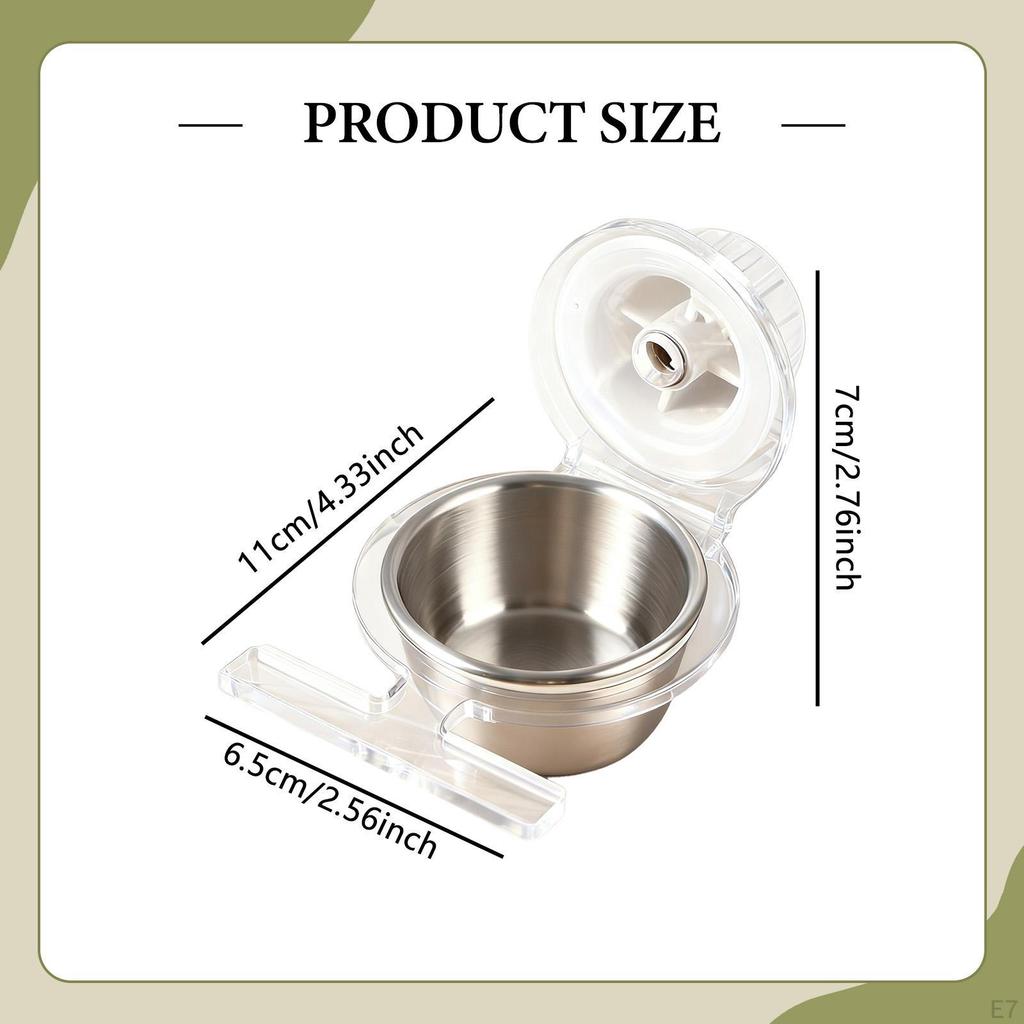 Bird Feeder for Cage Accessories Clear Easy To Clean Portable Acrylic Parakeet Food