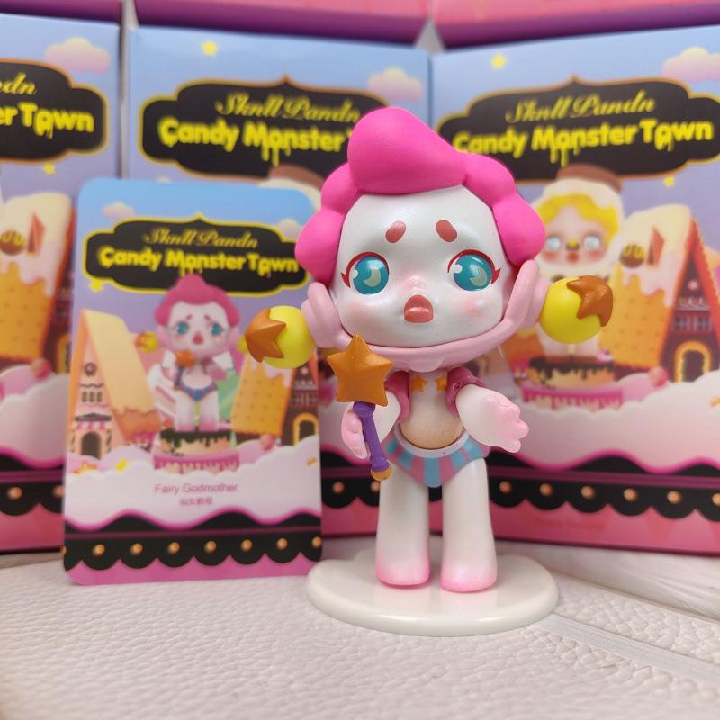SKULLPANDA Candy Monster Town Blind Box Figure - Trendy Desktop Ornament & Car Toy for Kids