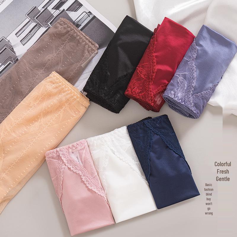 Xiao Tian'er 1569 High Waist Lace Panties - Seamless, Breathable, Skin-friendly, Comfortable Cotton Crotch.