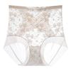 Women's Summer Lace Jacquard 10A Antibacterial High Waist Belly Lift Hip No Trace Breathable Briefs