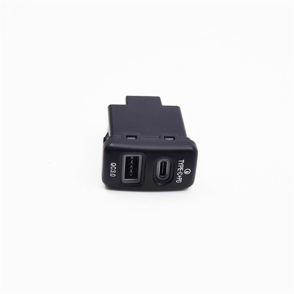 18W Car Charger Type-C+QC3.0 Fast Charging For Toyota Tacoma FJ Cruiser HILUX