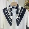 New Handmade Printed Flower Square Scarf Small High-end Versatile Sunscreen Scarf Thin Decorative Scarf for Women