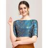 Indian Pakistani Designer Choli Women's Party Wear Ready Made Jacquard Blouse