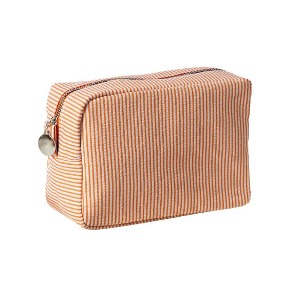 Makeup Bag Solid Color Large Capacity Zipper Closure Cosmetic Pouch Skin Care Product Travel Storage Pouch