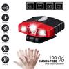 Hat Light Infrared Sensor Flashlight Hands Free Hat Light Headlamp for Fishing Camping Baseball