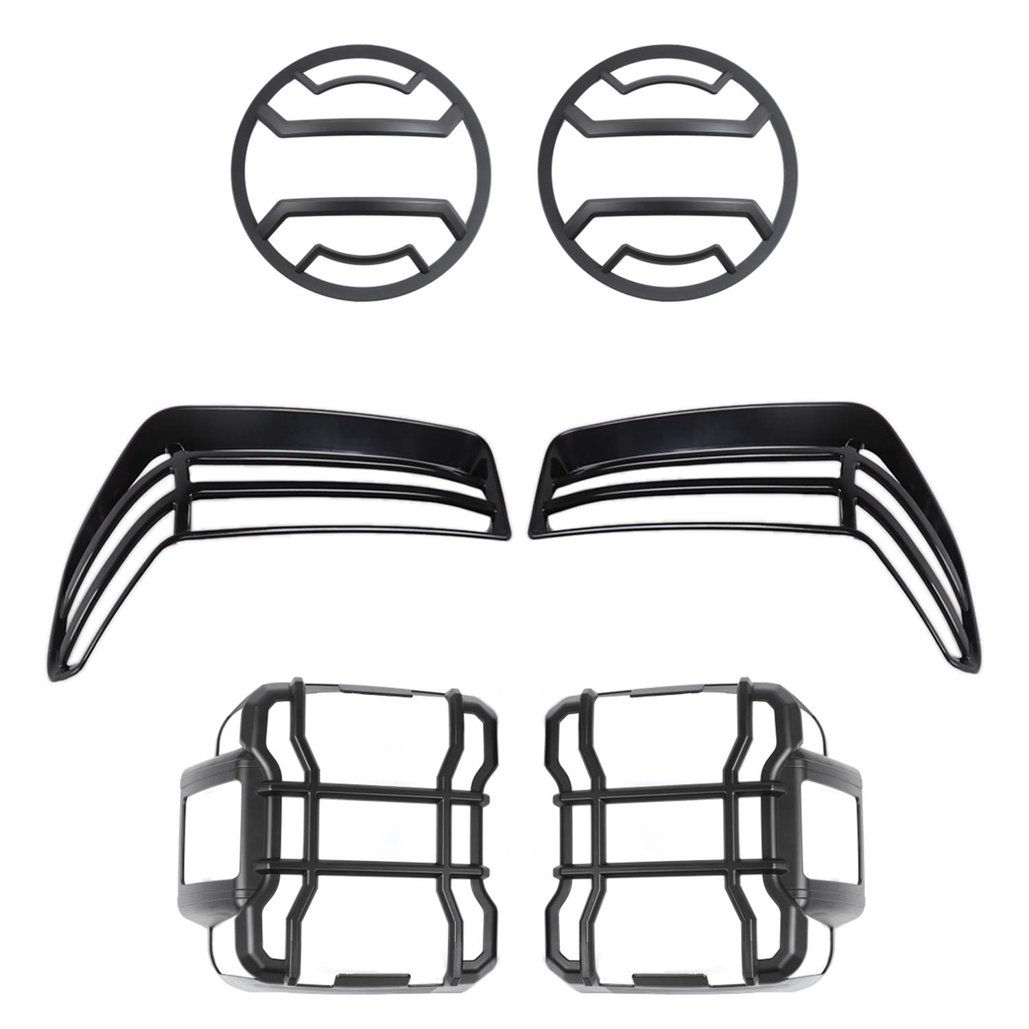 

Car Front Headlight/Tail Light/Wheel Eyebrow Lamp Guards Cover Trim for Jeep Wrangler JL 2018-2025 2025 Exterior Accessories чорний