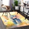 1pc Anime Elephant Chair Mat Cute Cartoon Design Office Rug, Non Slip Carpet for Home Decor, Suitable for All Seasons