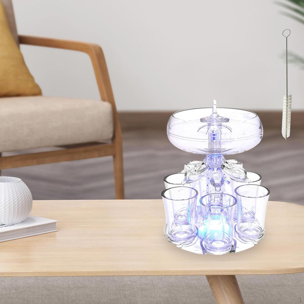 6 Glass Dispenser Cocktail Reusable Clear Small and Set for Party Holiday Gifts