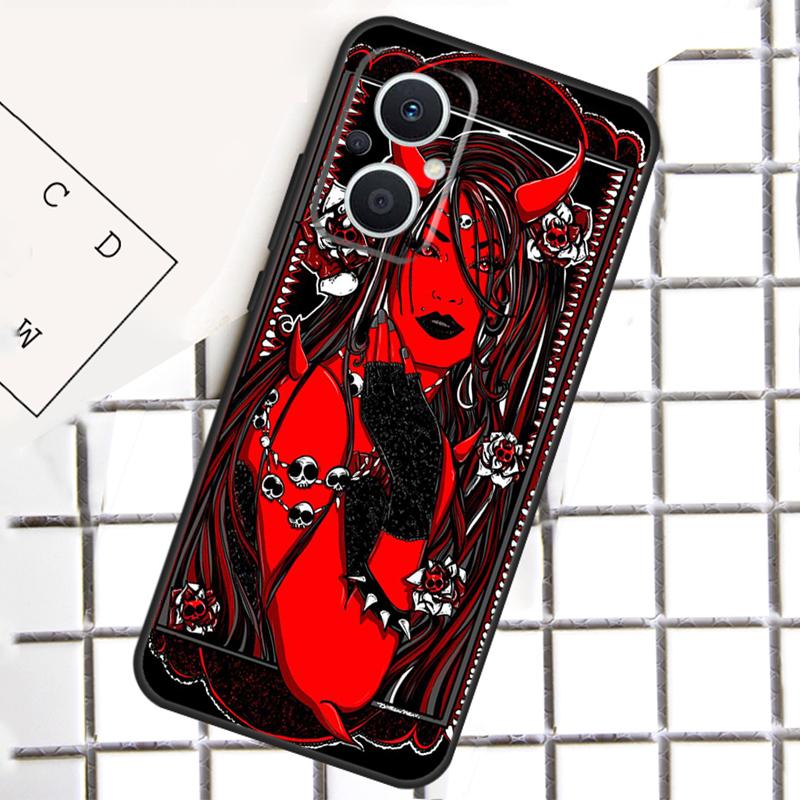 Devil Woman Phone Case For OPPO Reno 8T 7 8 Lite 14F 14 13 12 11 F 10 Pro OPPO Find X8 X6 X5 Pro Cover