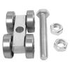 Sliding Door Roller Hardware Slide Doors Pulley 4-Wheels Glass Door Hanging Rail Track Pulley Suspended Sliding Track Wheel