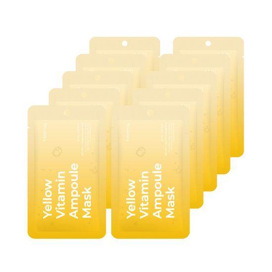 Bamboo Vegan Sheet/Freemay Yellow Vitamin Ampoule Mask (10 Sheets)