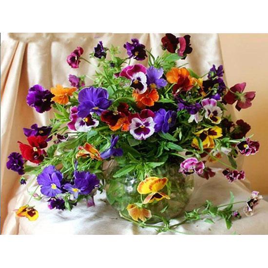 Huacan Diamond Painting Kits Flower DIY 5D Paintings Flower Picture Art Craft Home Wall Decor