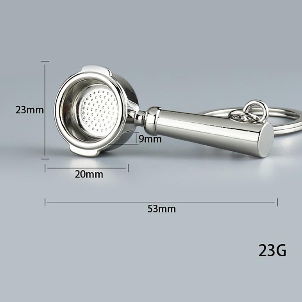 Mini 3D Creative Coffee Keychain Metal Moka Pitcher Keyring Coffee Handle Keyring Birthday Gift