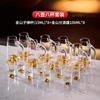 Elegant Crystal Glass Shot Cups With Pourer Set Gold Foil Matte Transparent Styles Whiskey Sake Tequila Serving