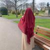 Plain Three-Layer Chiffon Hijab Prayer Khimar Solid Color Arabian TüRkiye Shawl Headscarf 136*120cm