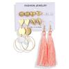 6 Pair/set Shell Earrings For Women Boho Fashion Flower Long Tassel Drop Earring Beach Jewelry Gift