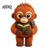 Charming Collectible Doll Handmade Knitted for Kids Soft Crochet Forest Animal Plush Toy Healing Gift Friends Cute Hand Woven Stuffed Doll,