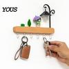 Space Saving Organizer for Keys Key Holder with 6 Hooks, Solid Wood Entryway Rack, Wall No Drill Rack Mounted Hook Pet Leashes And Hats Nail